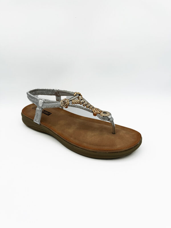 Chic Sandale d'été Simple argent - femme 1
