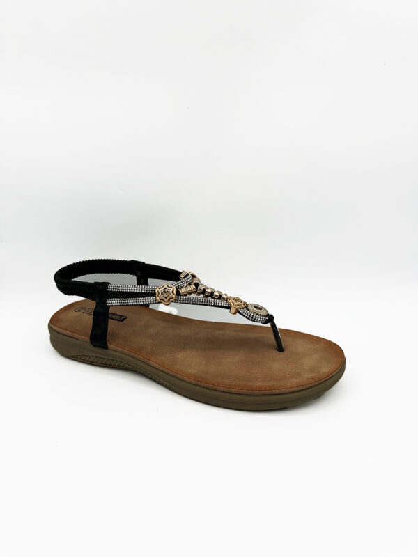 Chic Sandale d'été Simple noir - femme 1