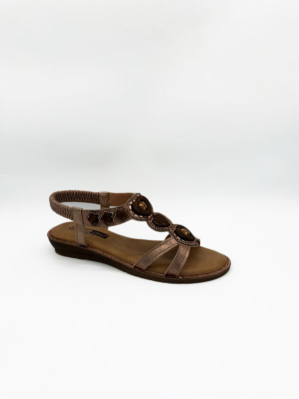 Jolie Sandale d'été Simple champagne - femme 1