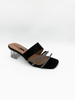 Sandales d'Été élégante à Talons Carrés noir - femme 1