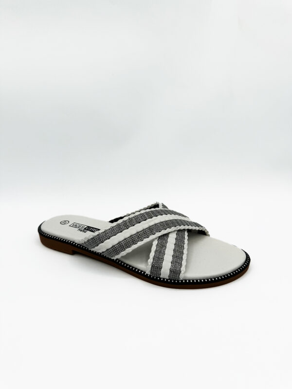 Sandales d'été mules simple blanc - femme 1