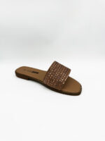Sandales estivales plateformes camel - femme 1