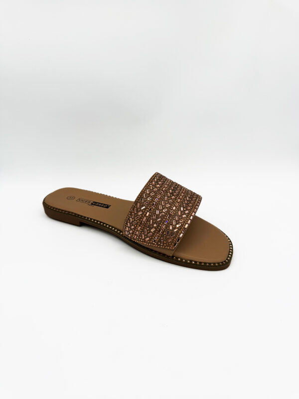 Sandales estivales plateformes camel - femme 1